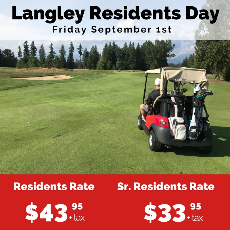 Langley Residents Day at Redwoods Golf course