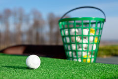 basket of golf balls - driving range card