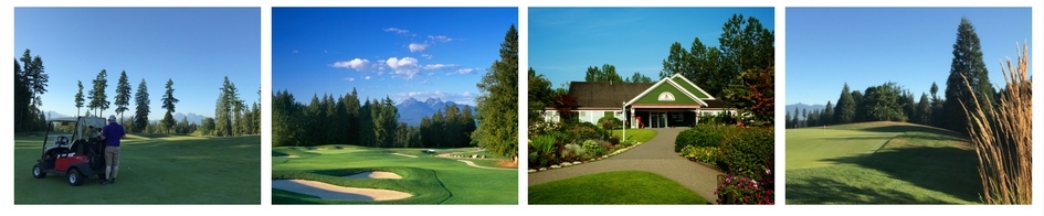 Collage of photos from Redwoods Golf course 