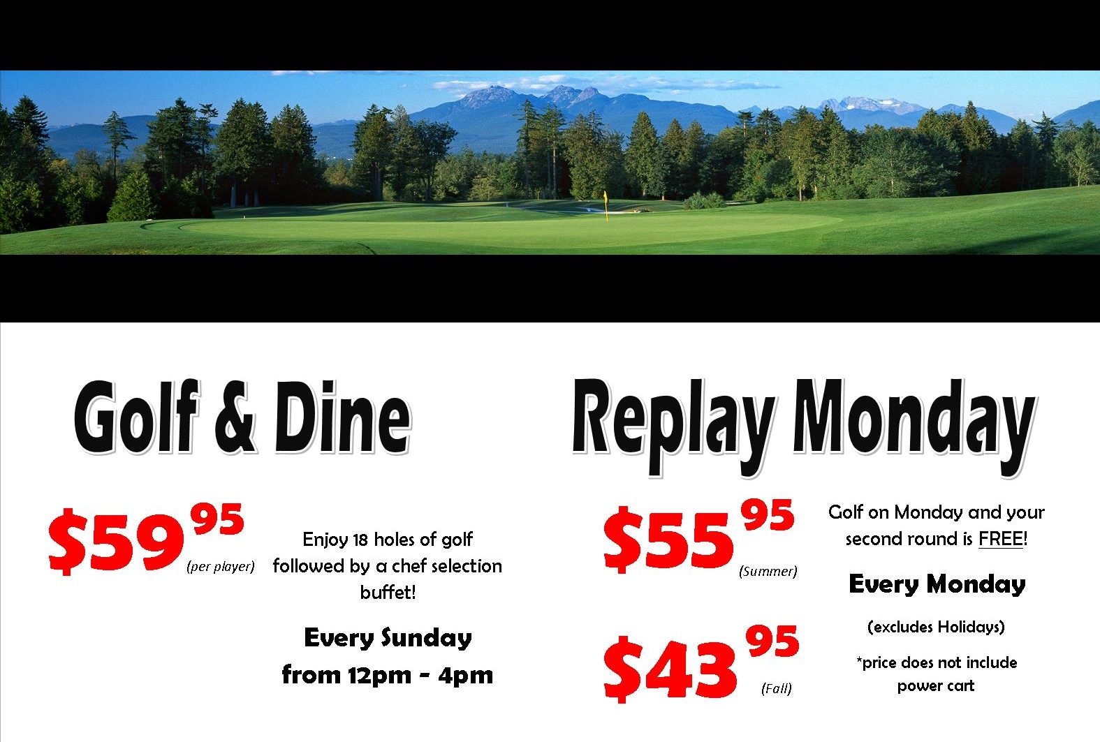 Summer Golf & Dine RM online ad
